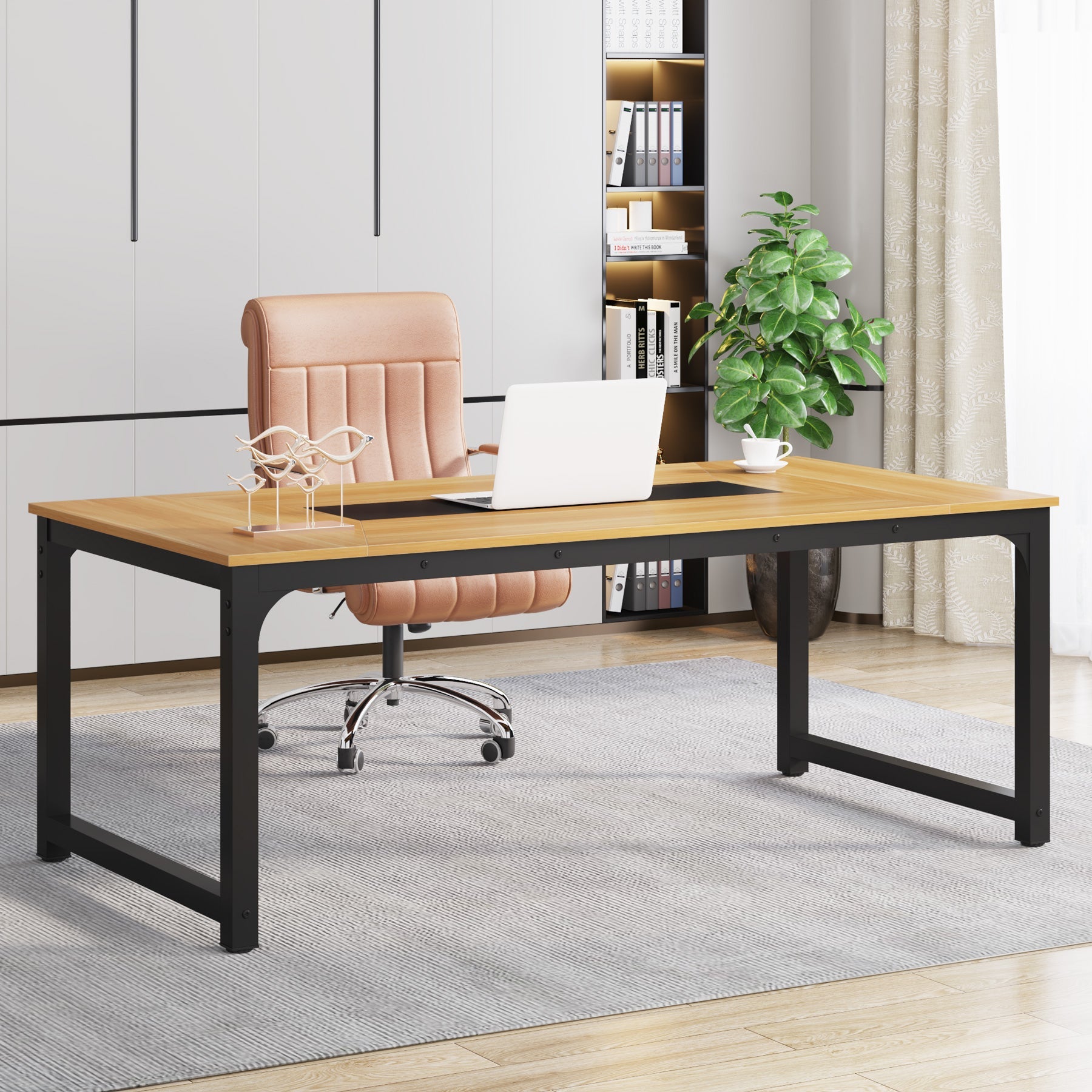 Tribesigns Conference Table, 6FT Rectangular Meeting Seminar Table Tribesigns